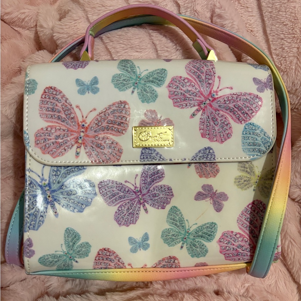 Betsey Johnson Pastel Butterfly Mini Bag